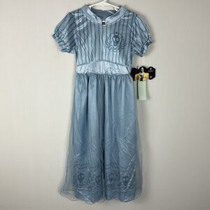 NEW Beetlejuice Astrid Deetz Dress Up NightGown Blue Skull Little Girl Sz XS 4/5